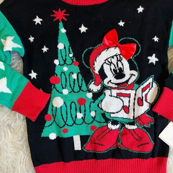 Disney Minnie Mouse Christmas sweater toddler 2T - Picture 4 of 8